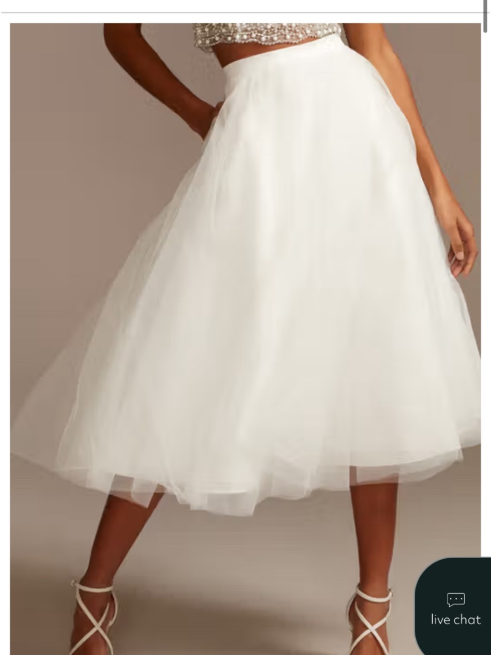 David’s Bridal short tulle skirt